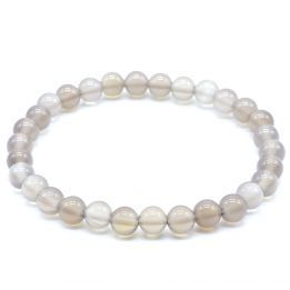 Pulsera 6mm Ágata Gris